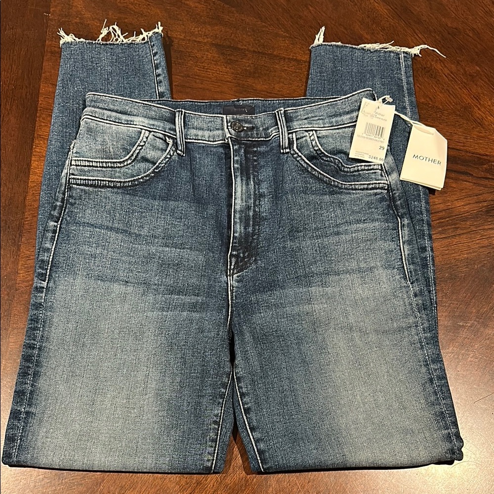 MOTHER The Stash Swooner High Rise Ankle Skinny Jeans